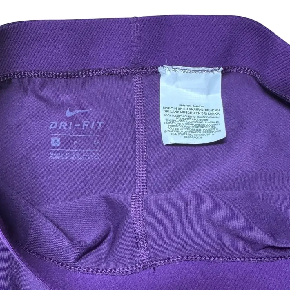 Nike Pro Dri-Fit Cropped Leggings Purple Small